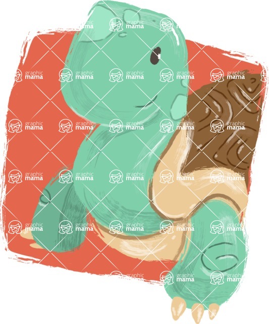 Cartoon Animal PNG Clipart - Turtle Watercolor Avatar